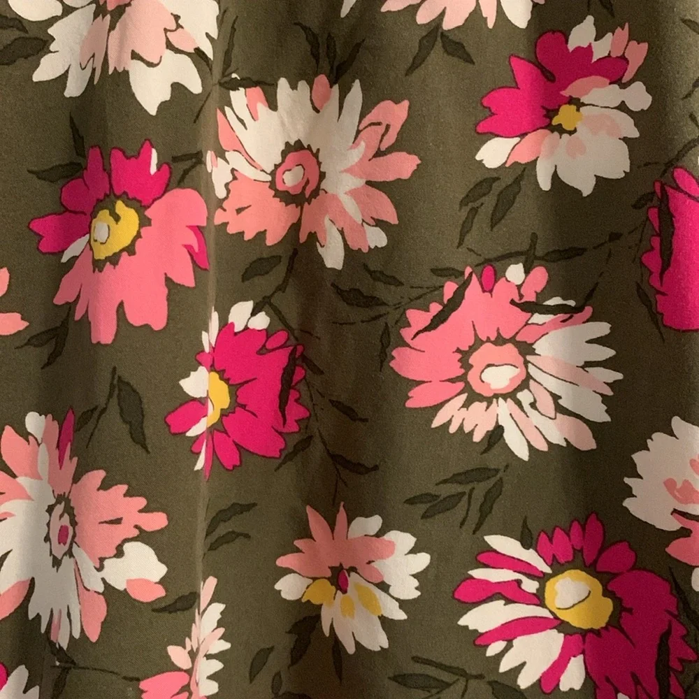 GAP Daisy Boho Peasant Blouse, Long Sleeve, Elastic Cuff, Ruffled Vee Neckline - Picture 4 of 11